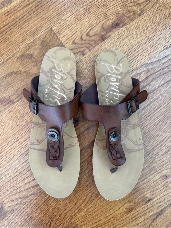 Blowfish Shoes - Blowfish Malibu Brown Braided T-Strap Thong Sandals Boho Women’s Size 10